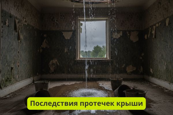 последствия протечек крыши фото